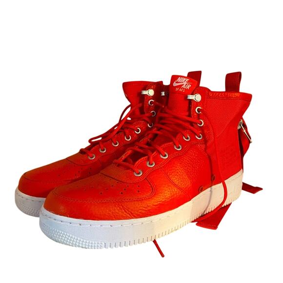Nike Air Force 1 Team Orange Special Forces Mid Rare Sneaker Mens‎ Size 12 - Picture 1 of 6